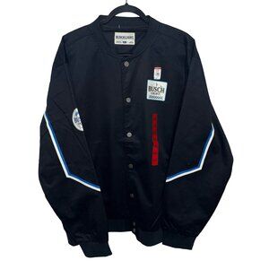 Busch Light Nascar Racing- Style Men's Cotton Blend Bomber Jacket  Sz 2XL NWT